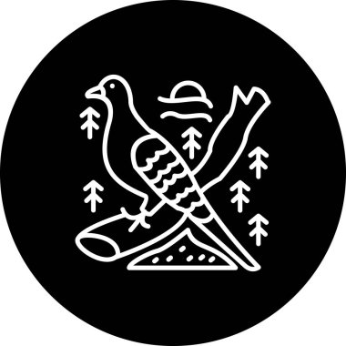 Benekli Güvercin simgesi vektör çizimi