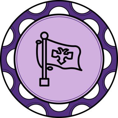 Arnavutluk bayrağı sallanıyor, vektör simgesi