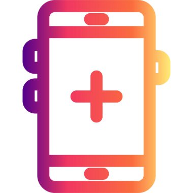 akıllı telefon simgesi, vektör illüstrasyonu basit tasarım