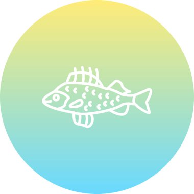 Perch web simgesi vektör illüstrasyonu