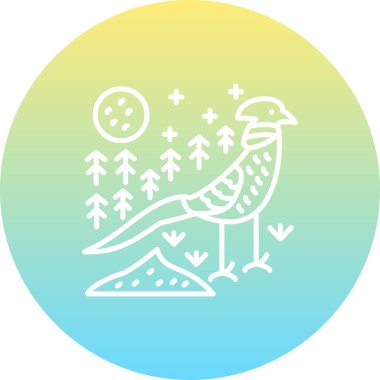 Altın Sülün ikonu vektör illüstrasyon tasarımı