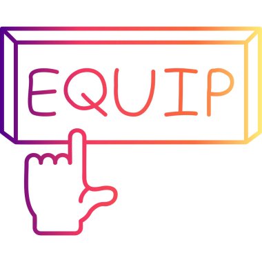 Equip Gear Web simgesi vektör illüstrasyonuName