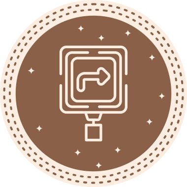 Öndeki Eğri Web simgesi vektör resimlemesi