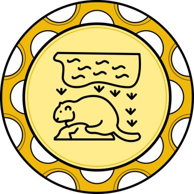 Kunduz simgesi vektör çizimi tasarımı