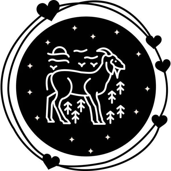 Keçi simgesi vektör illüstrasyon tasarımı