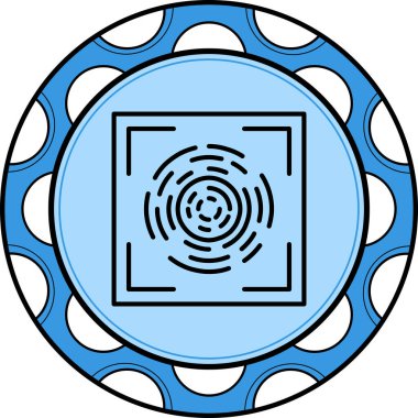 Parmak izi Çizgisi Simgesi Beyaz Arkaplanda İzole Edildi  