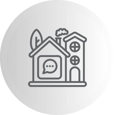 Sohbet Simgesi vektör çizimi tasarımı