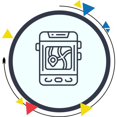 harita web simgesi vektör illüstrasyonu