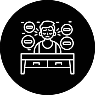 Negatif Düşünce Simgesi, Basit İllüstrasyon