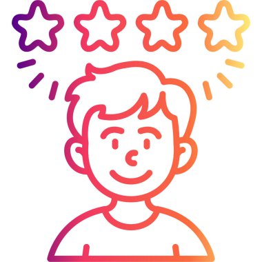 Simge vektör illüstrasyon tasarımını gözden geçir