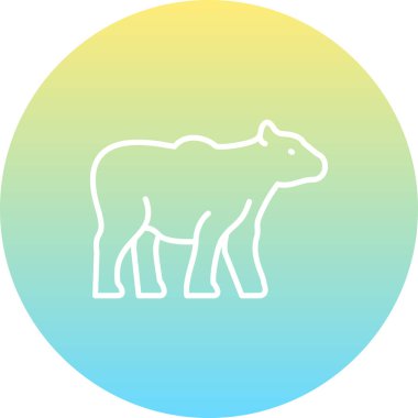 Kutup Ayısı simgesi vektör çizimi tasarımı