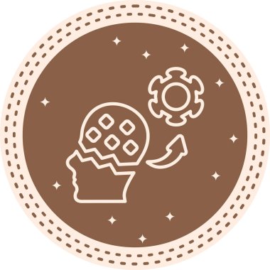 Makine Öğrenme Web simgesi vektör çizimi