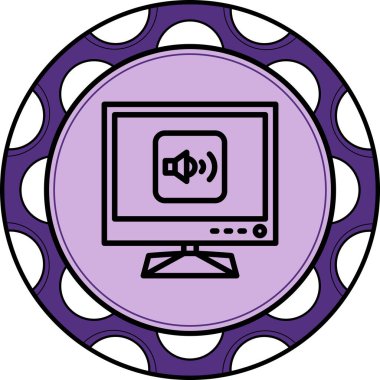 Ses web simgesi vektör illüstrasyonu