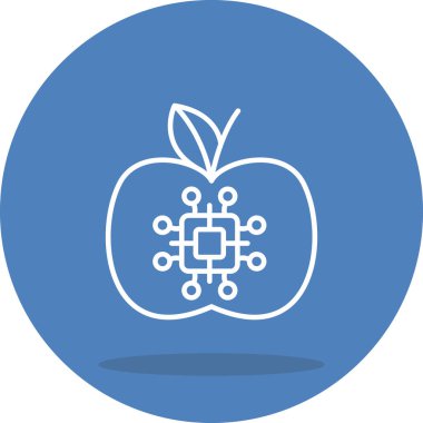 Yapay zeka satırı simgesi, vektör çizim