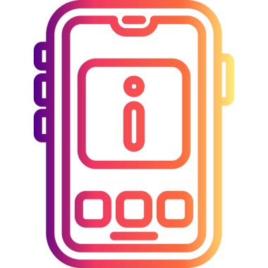 akıllı telefon simgesi, vektör illüstrasyonu basit tasarım