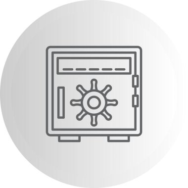 Güvenli Kutu modern simge vektör illüstrasyonu