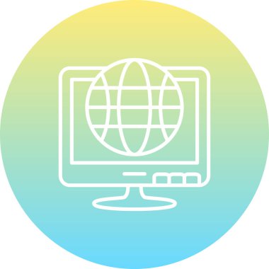 Dünya çapında web simgesi vektör illüstrasyonu