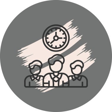 Takım Yönetimi web simgesi vektör illüstrasyonu