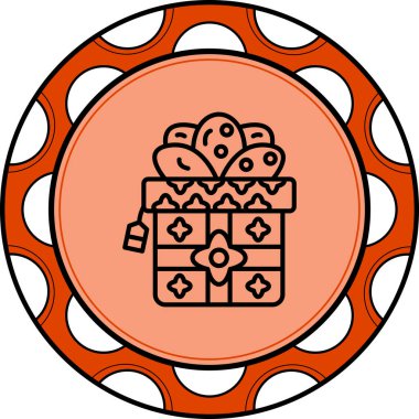 Noel Hediyesi Zarif Dijital Tasarım Sembolü