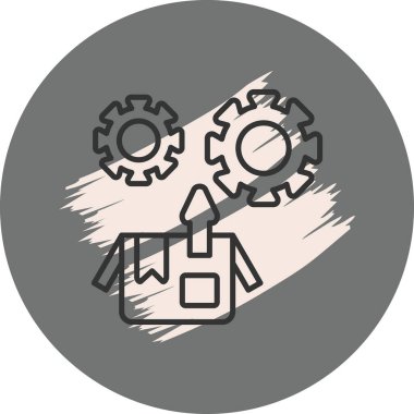 Ürün yönetimi web simgesi, vektör illüstrasyonu 