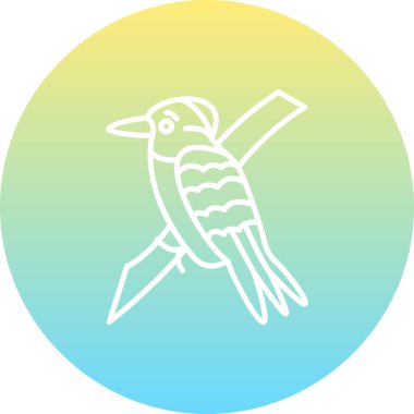 Beyaz boğazlı Kingfisher simgesi vektör illüstrasyon tasarımı