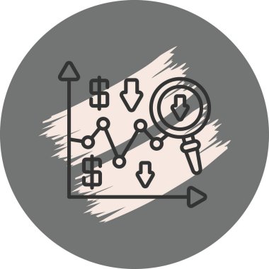 Risk simgesi vektör illüstrasyon tasarımı