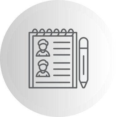 Shortlist web icon vector illustration