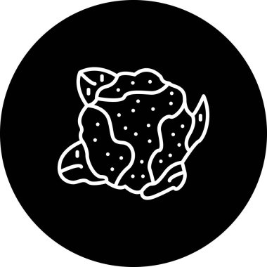 Mutfak uygulamaları veya web sayfaları için organik karnabahar simgesi