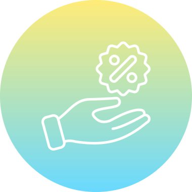 İndirimli web simgesi vektör illüstrasyonu