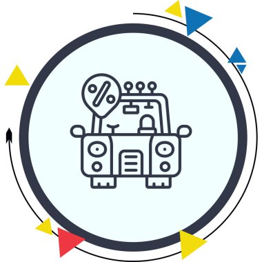 İndirimli web simgesi vektör illüstrasyonu