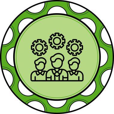 takım web simgesi vektör illüstrasyonu