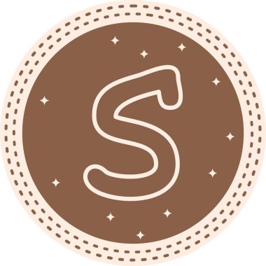 Küçük harf S web simgesi vektör illüstrasyonu