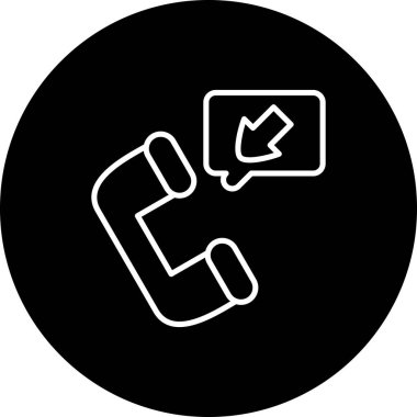 telefon ahizesi simgesi, vektör çizimi basit tasarım