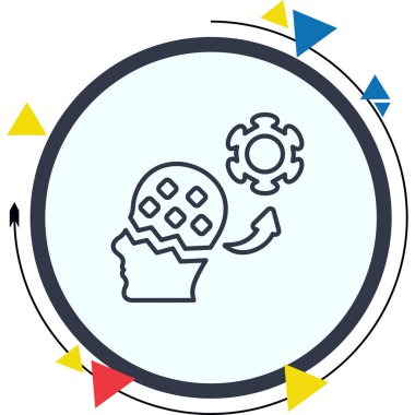 Makine Öğrenme Web simgesi vektör çizimi