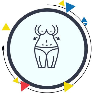 Göğüs simgesi basit düz illüstrasyon