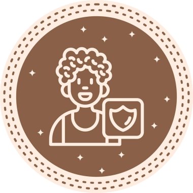 erkek avatar simgesi, vektör illüstrasyonu basit tasarım.