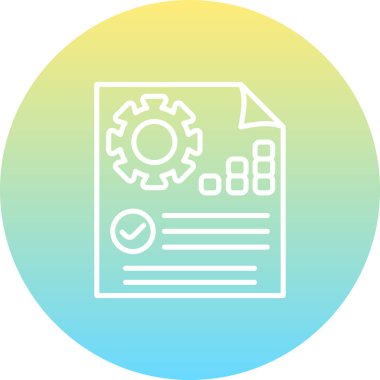 Proje Yönetimi web simgesi vektör illüstrasyonu