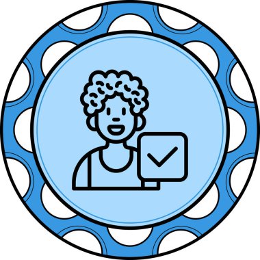 erkek avatar simgesi, vektör illüstrasyonu basit tasarım.