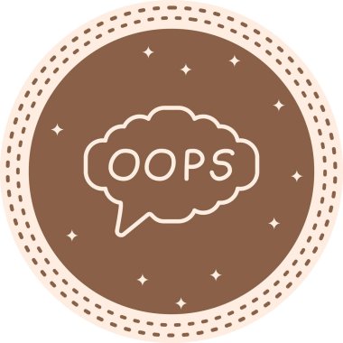 Oops Web simgesi vektör illüstrasyonu