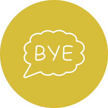 Konuşma balonu çizgisi simgesi, metin basit illüstrasyonlu web etiketi