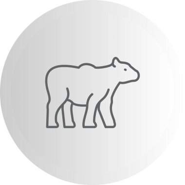 Kutup Ayısı simgesi vektör çizimi tasarımı