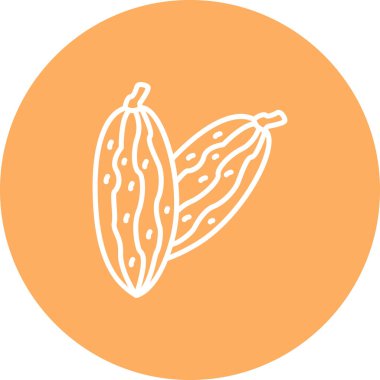 Acı Kabak Profesyonel Düz Grafik Sembolü
