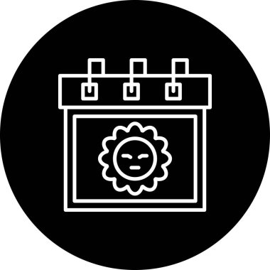 Yaz Takvimi Yenilikçi Modern Yaratıcı Grafik Özelliği