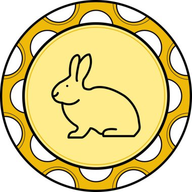 Tavşan simgesi vektör çizimi