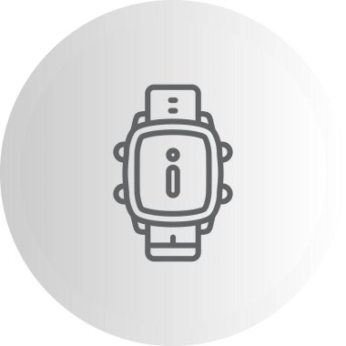 Akıllı Saat Bilgileri Modern Dengelenmiş Markalaştırma Vektörü Sembolü