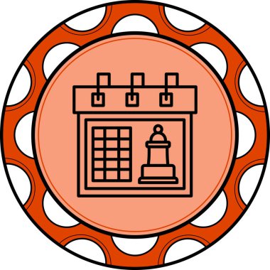 Satranç Takvimi Minimum Yüksek Çözünürlüklü Vektör Düzeni