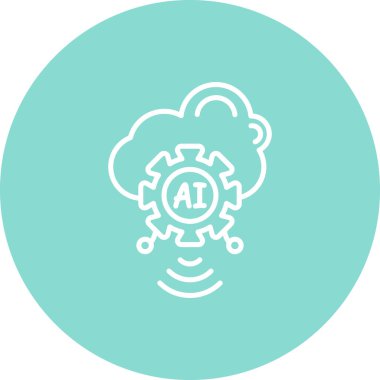 Yapay zeka satırı simgesi, vektör çizim