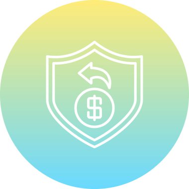 Para Geri Kalkanı Basit Simgesi