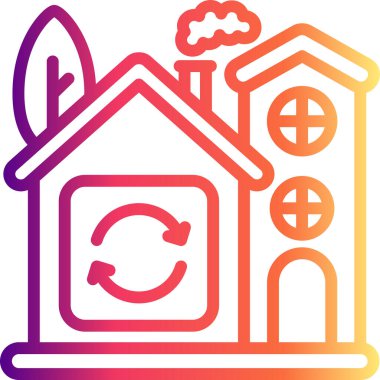 Ev simgesi, vektör illüstrasyonu basit tasarım