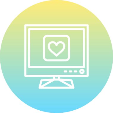 kalp web simgesi vektör illüstrasyonu